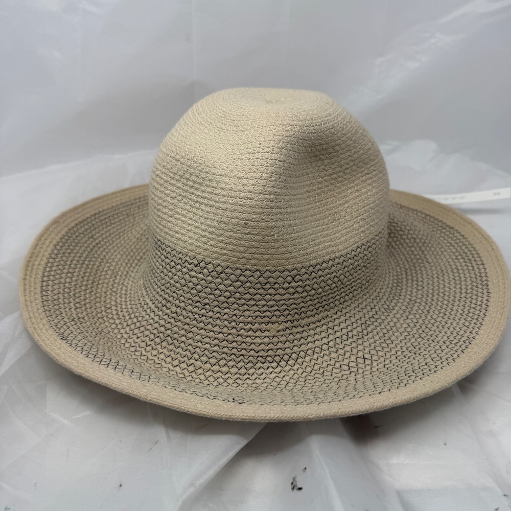 Caslon Neutral Combo Rollable Packable Straw Fedora Hat Wide Brim NWT One Size